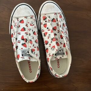 Strawberry print converse